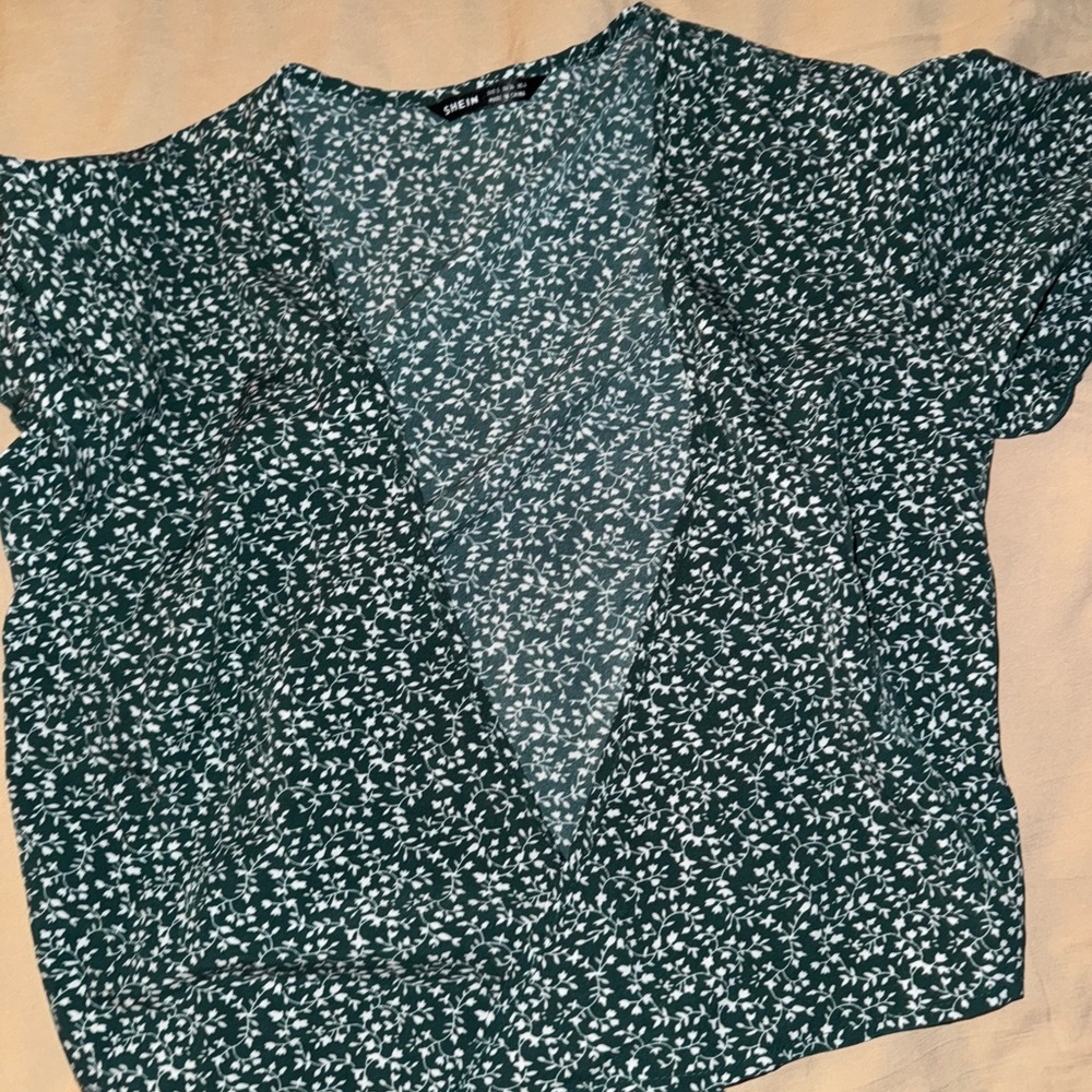 Floral Green Women's Top